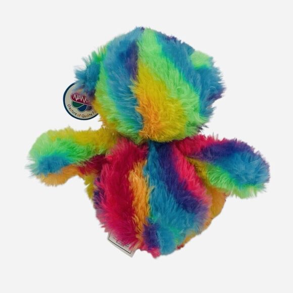 NWT 2017 Nanco Tie Dye Rainbow Teddy Bear Plush Colorful Soft Toy Stuffed Animal - Picture 4 of 11